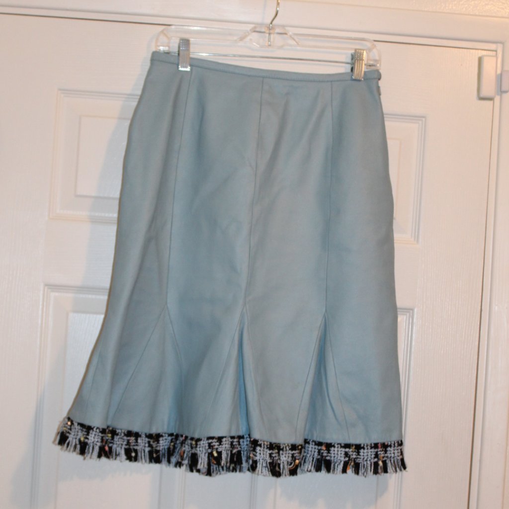 Vintage Skirt Women Size 6 Leather
